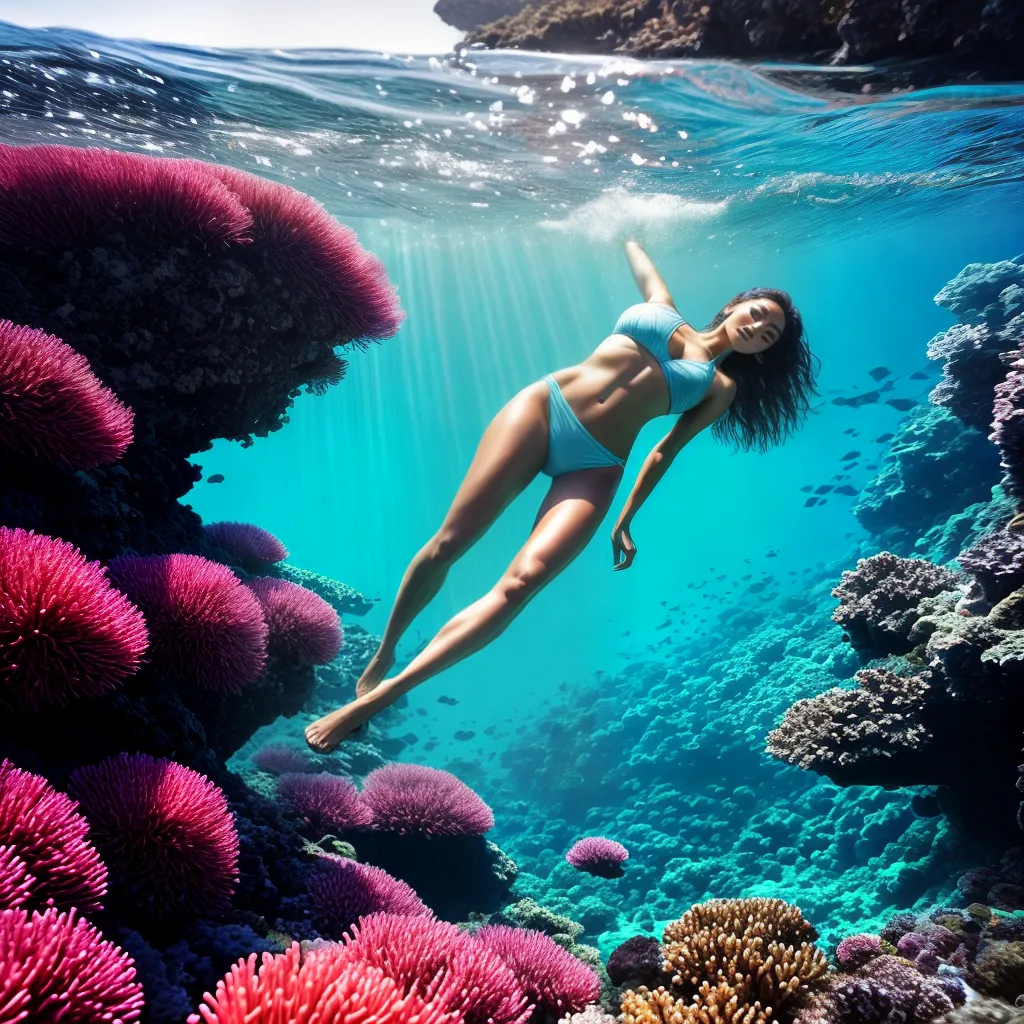 Fotos mergulho sonhador agua clara peixes coloridos