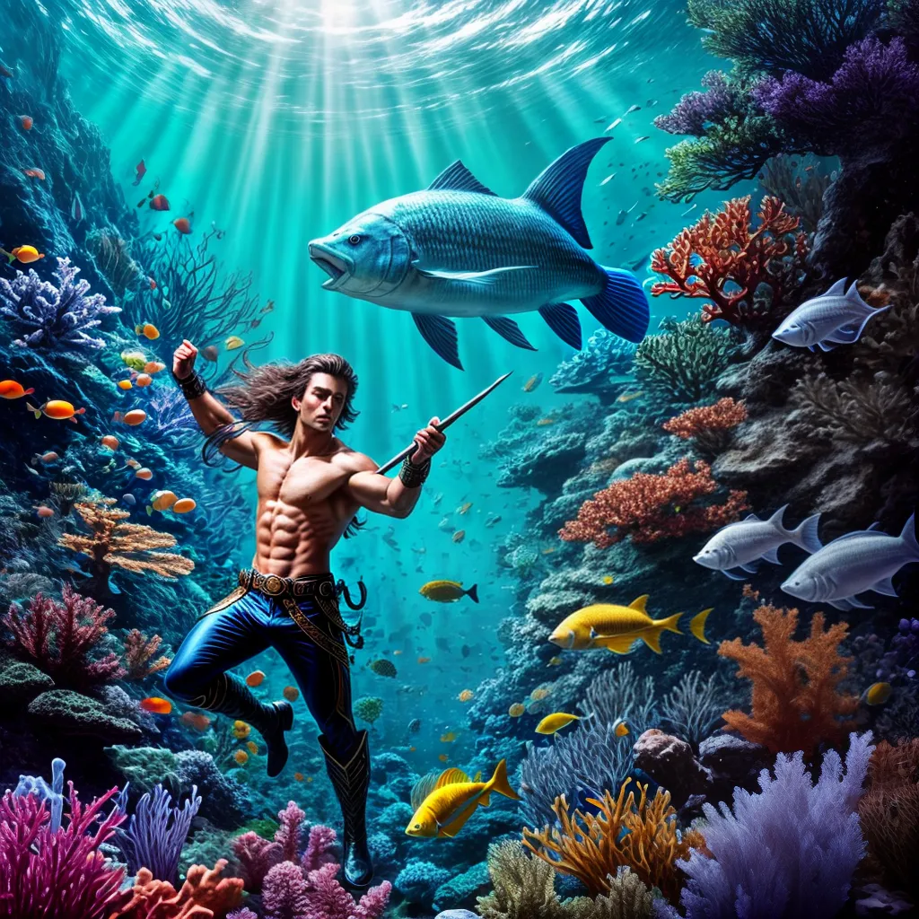 Fotos merman tridente sonho criaturas magia