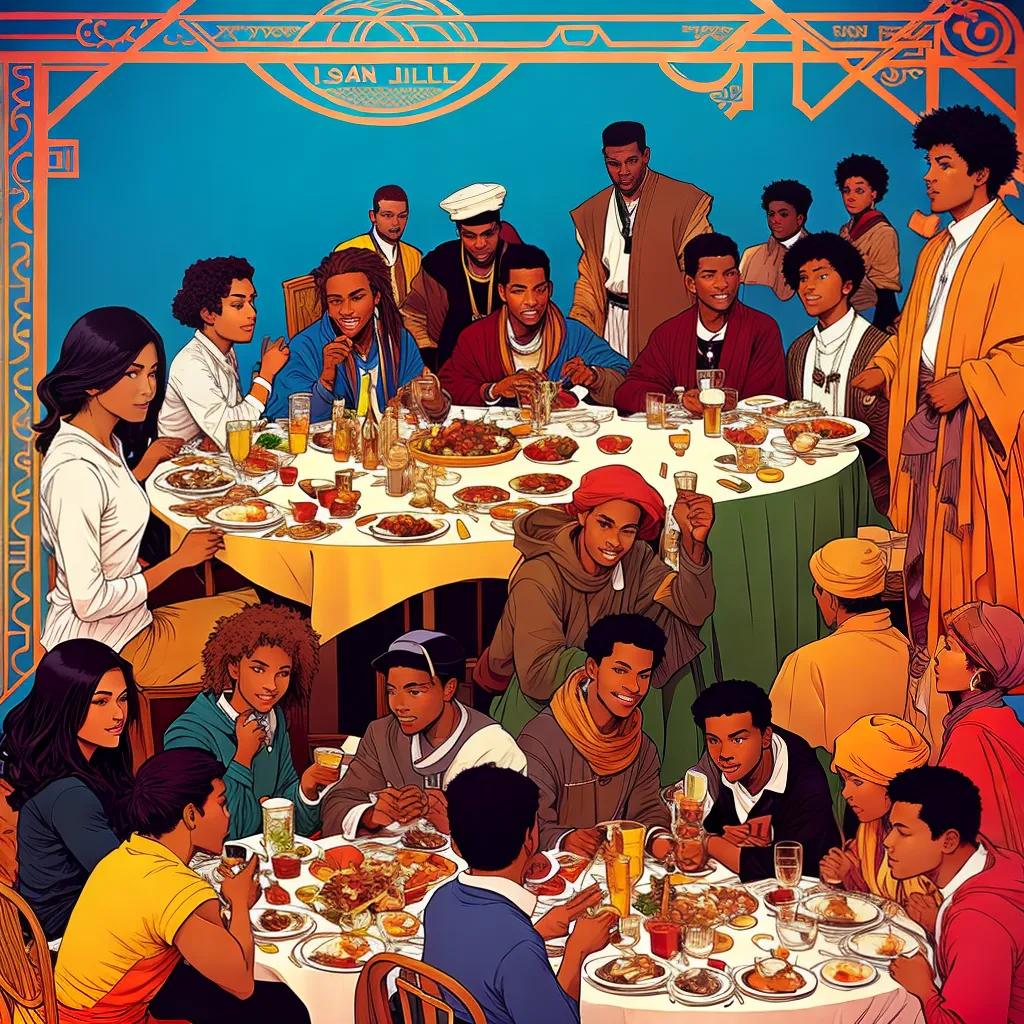 Fotos mesa diversidade cultura comida amizade