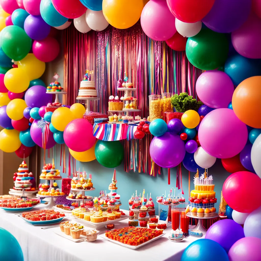 - Como Organizar uma Festa de Aniversário Inesquecível: Dicas e Ideias 6 Fotos mesa festa baloes bolo lanches bebidas
