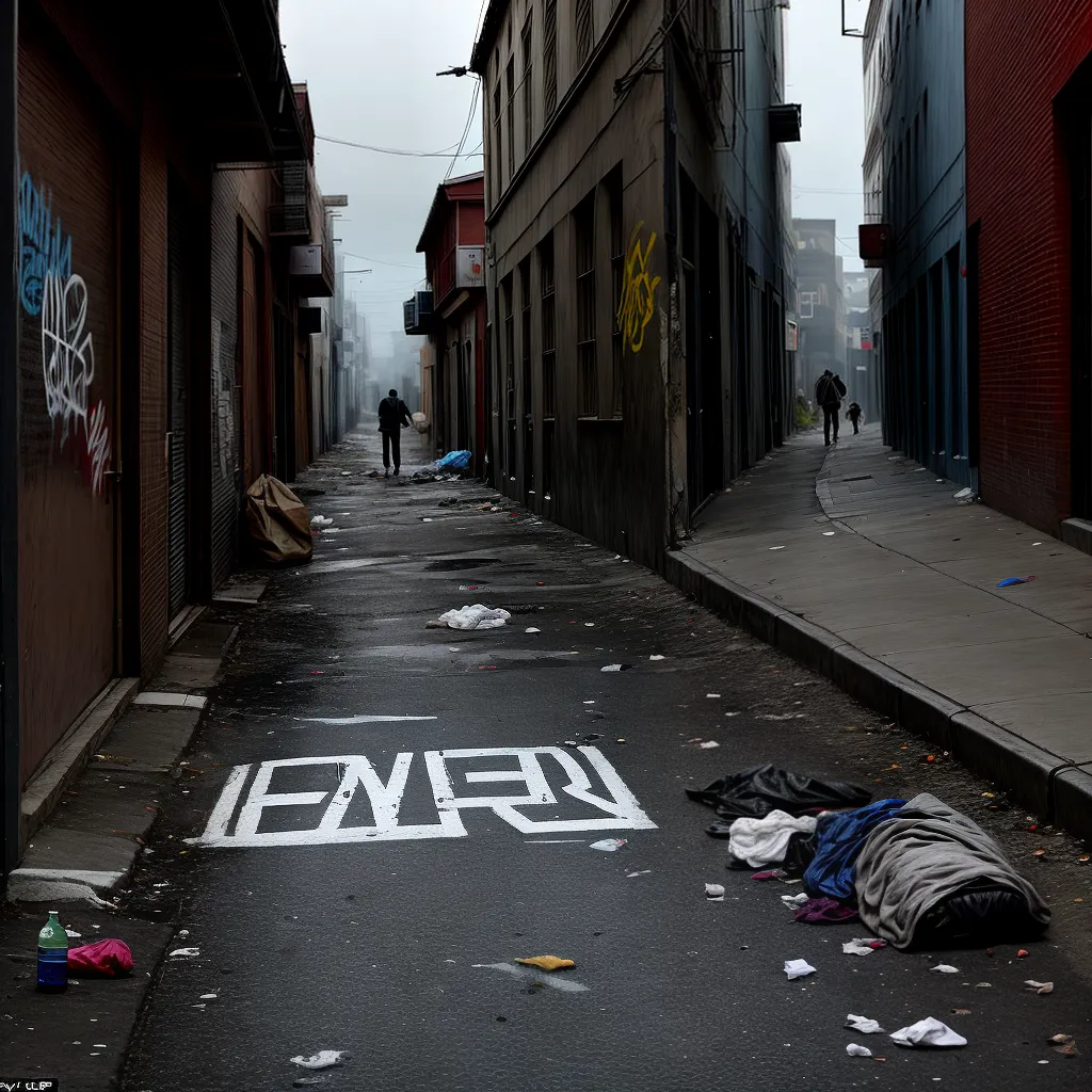 Fotos mizera beco sujo mendigo lixo grafite