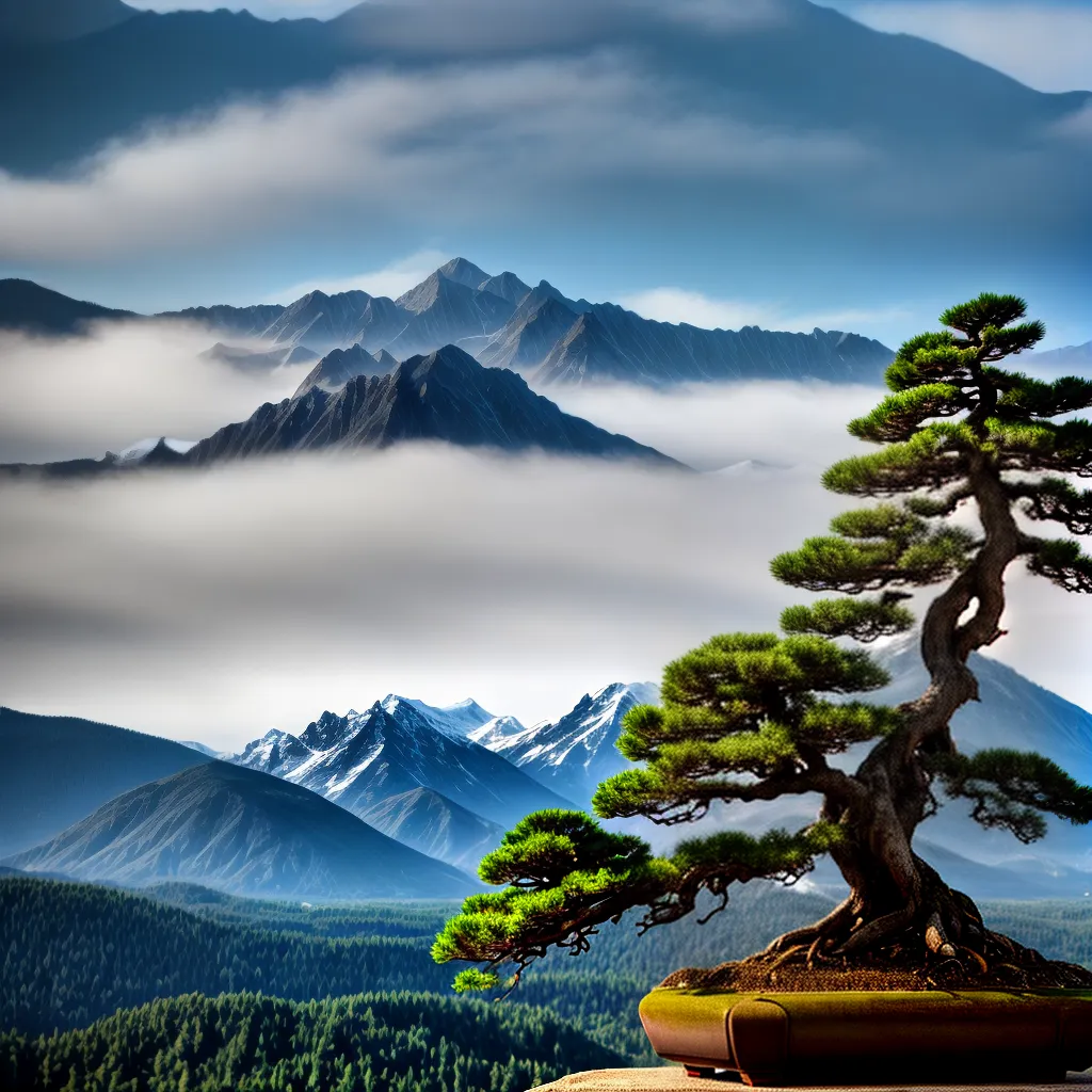 Fotos montanha bonsai equilibrio crescimento