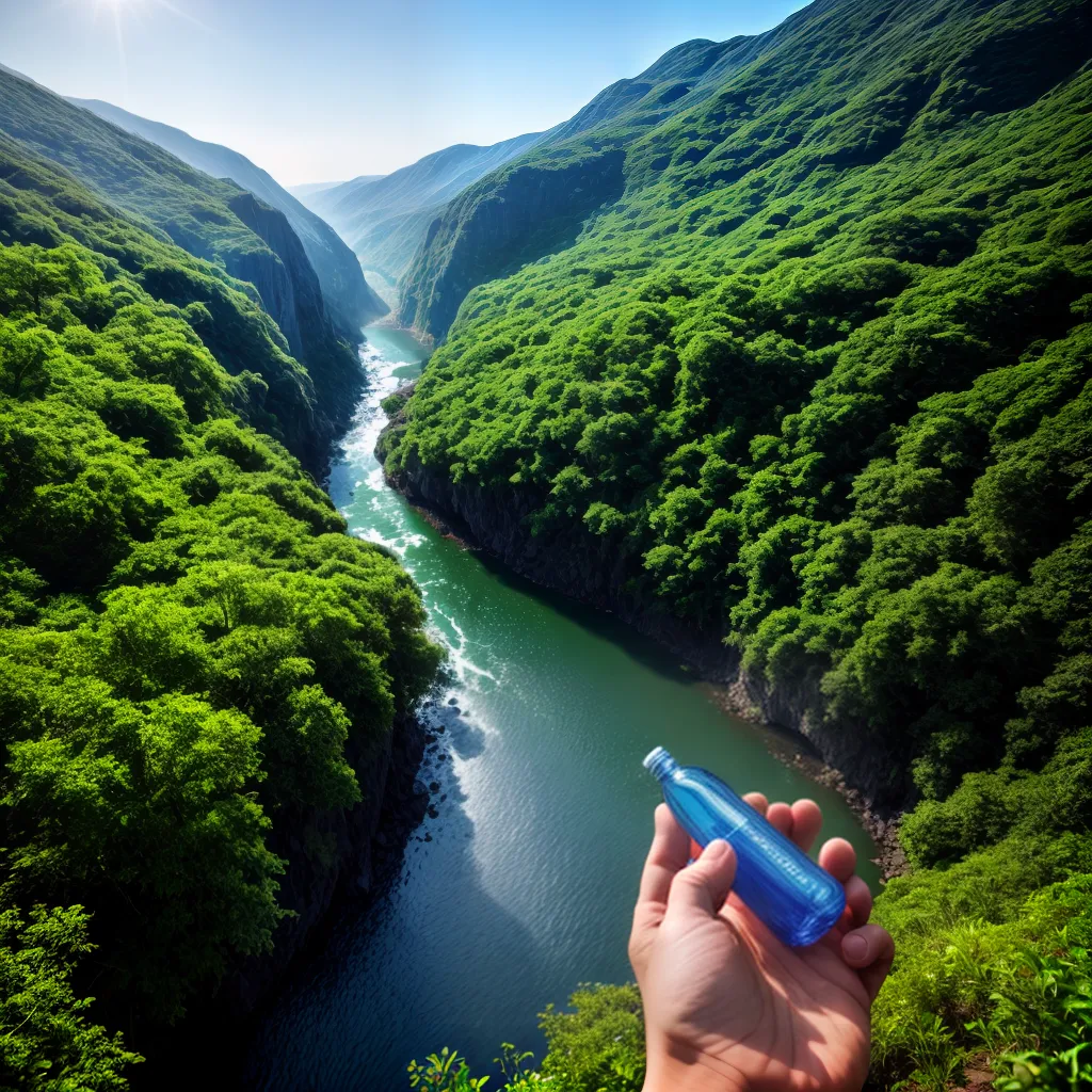 ificado de Sonhar com Natureza e Como Agir em Favor do Meio Ambiente 2 Fotos montanha natureza rio garrafa camiseta energia