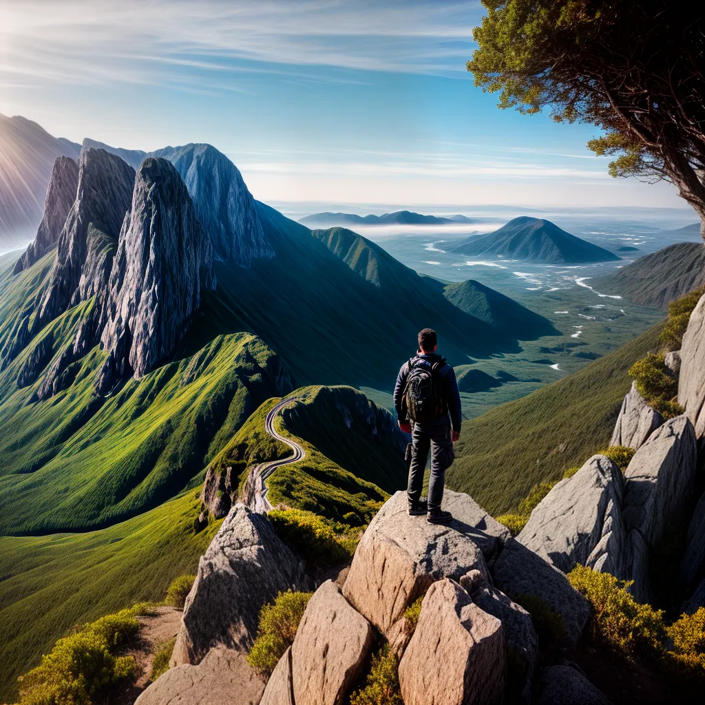 Maravilhamentos Deslumbrantes: Explorando os Sonhos positivos e fascinantes 3 Fotos montanha sol bracos vista sonhos