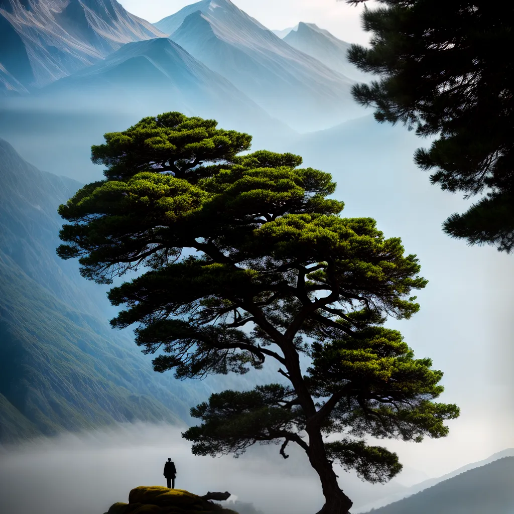 Fotos montanhas bonsai serenidade equilibrio
