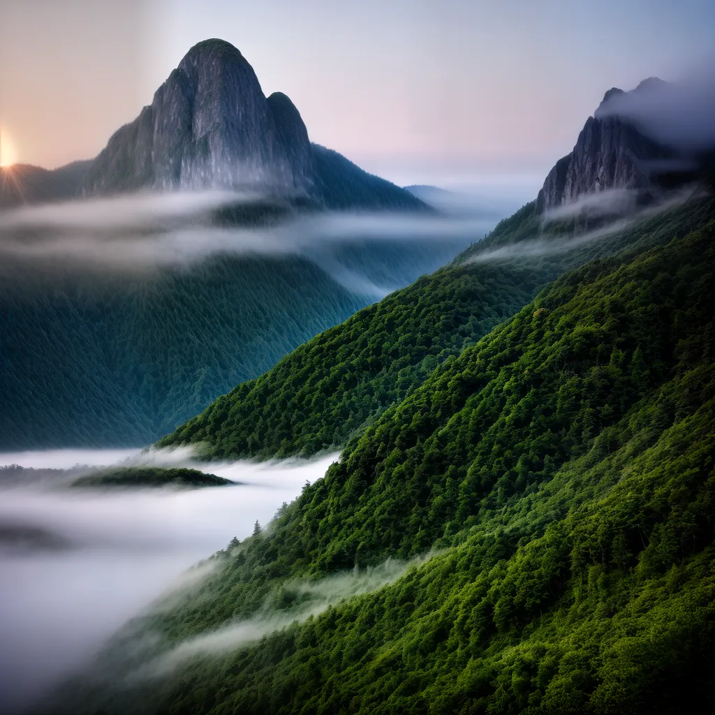 Descubra o Significado dos Sonhos com Florestas e Montanhas 3 Fotos montanhas nebulosas floresta verde