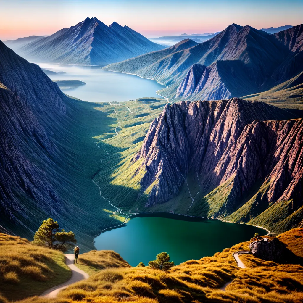 Fotos montanhas por do sol viagem caminhada