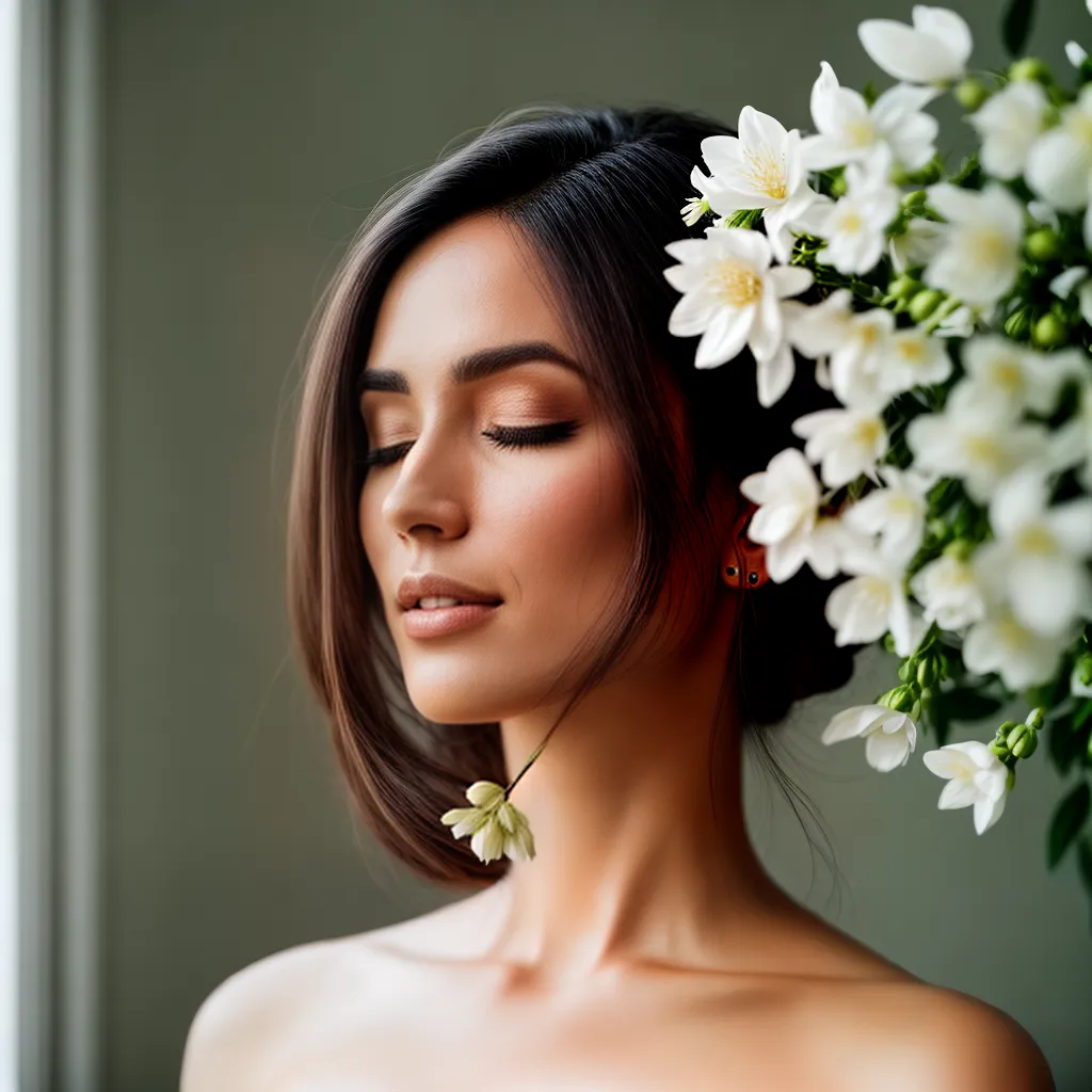 Fotos mulher jasmim perfume sonho