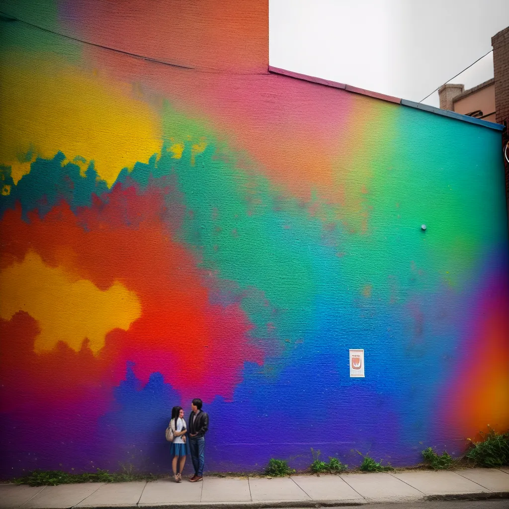 Fotos mural colorido tinta arte liberdade