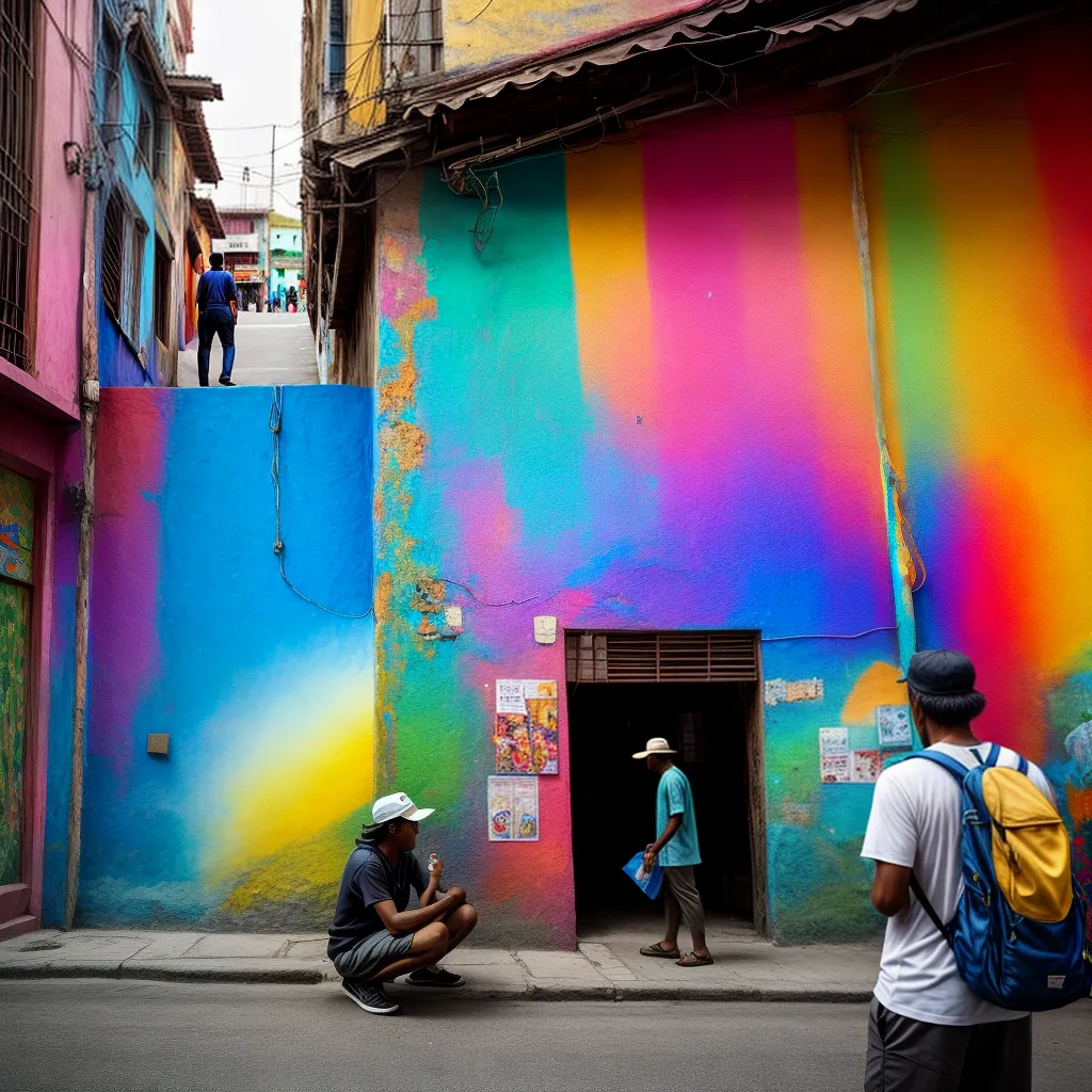 Fotos mural cores bairro vida cultura