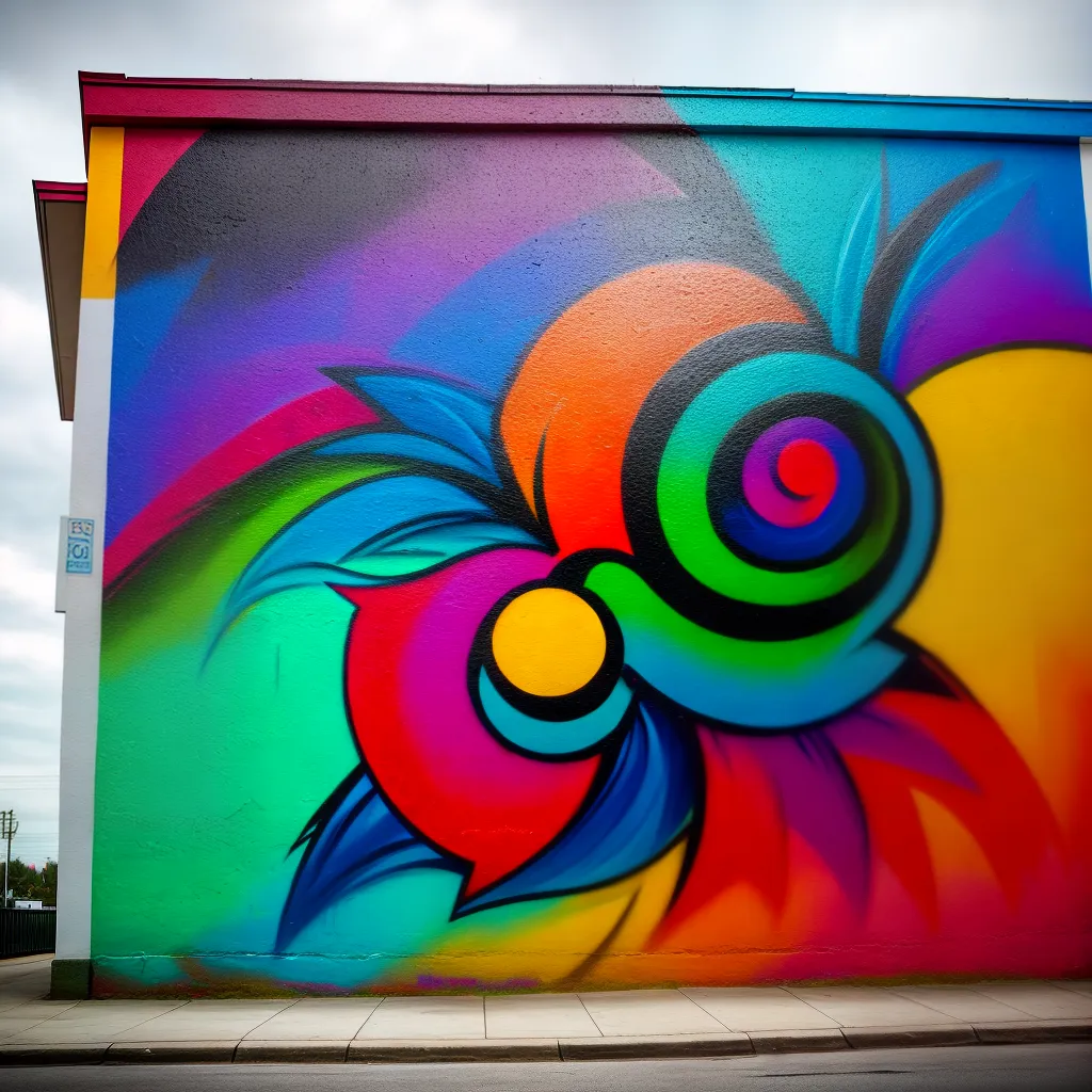 Fotos mural geometrico ave bracos latinhas