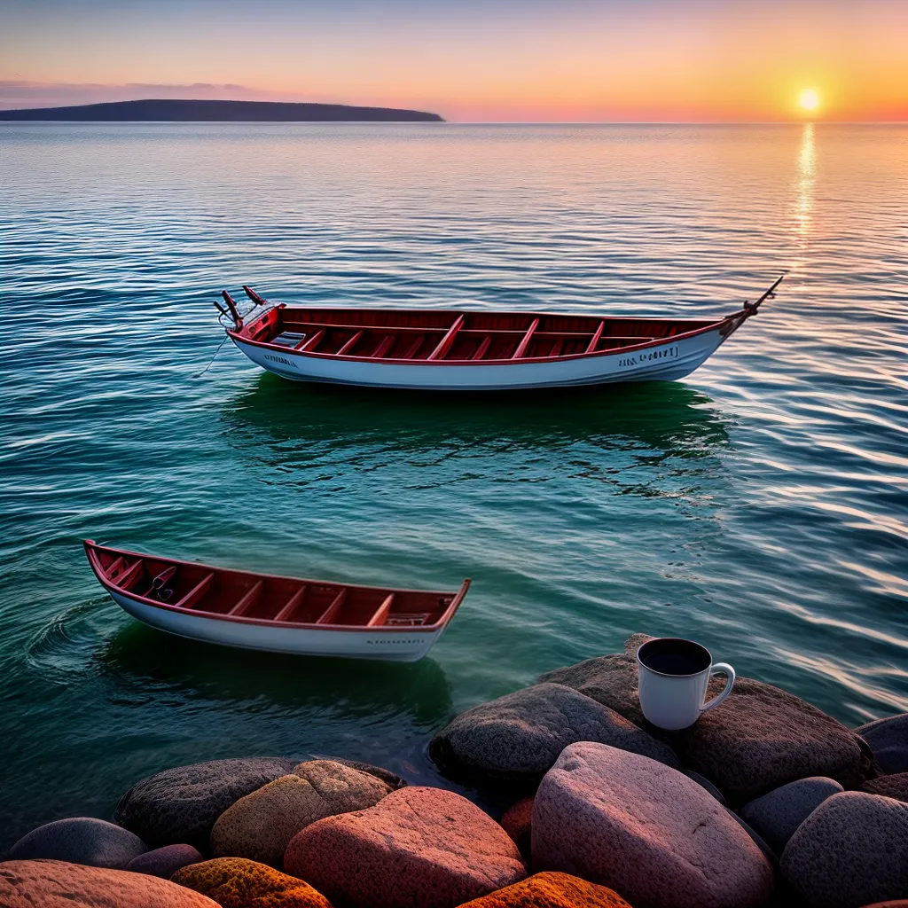 Amanhecer no Sonho: O que Simboliza um Novo Começo 2 Fotos nascer do sol mar barco jornada