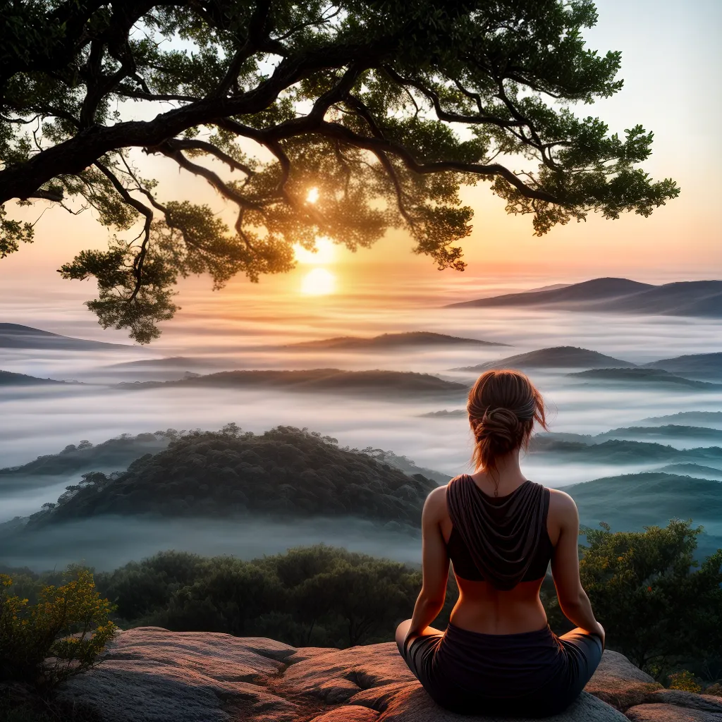 Fotos nascer do sol meditacao nevoa sonhos