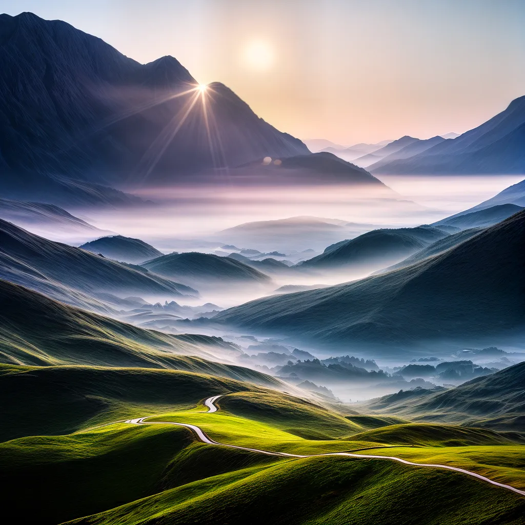 Descubra o significado de sonhar com algo inspirador. 2 Fotos nascer sol montanha raios inspiracao