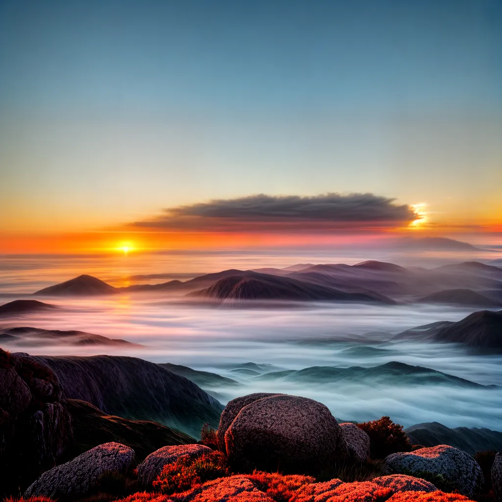 Fotos nascer sol oceano nuvens luz