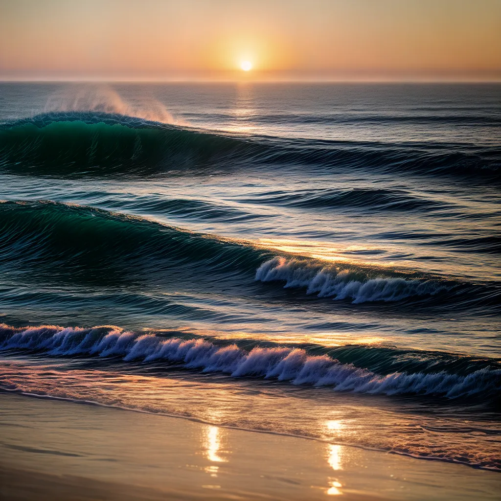 Brilho no horizonte: Descubra o significado de sonhar com esperança 3 Fotos nascer sol oceano ouro promessa