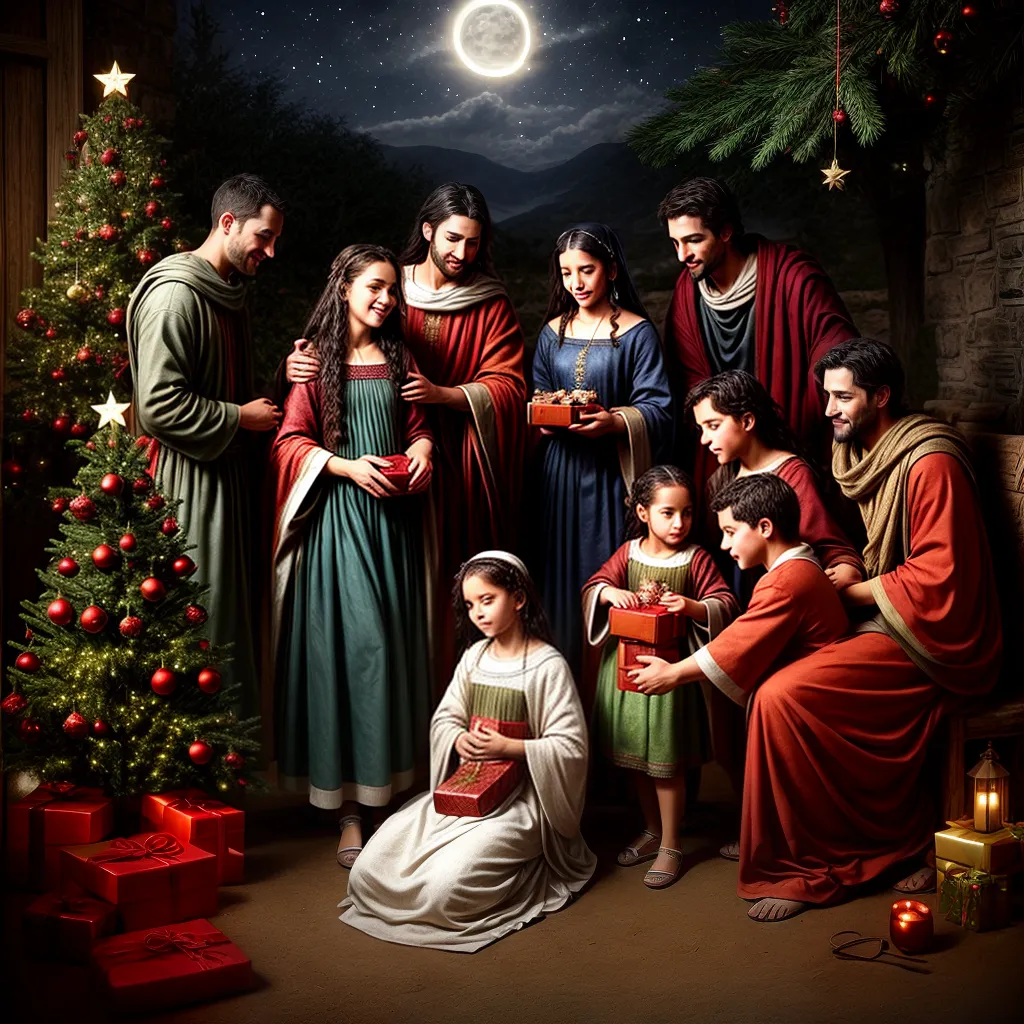 Fotos natal familia arvore presenca natividade 2
