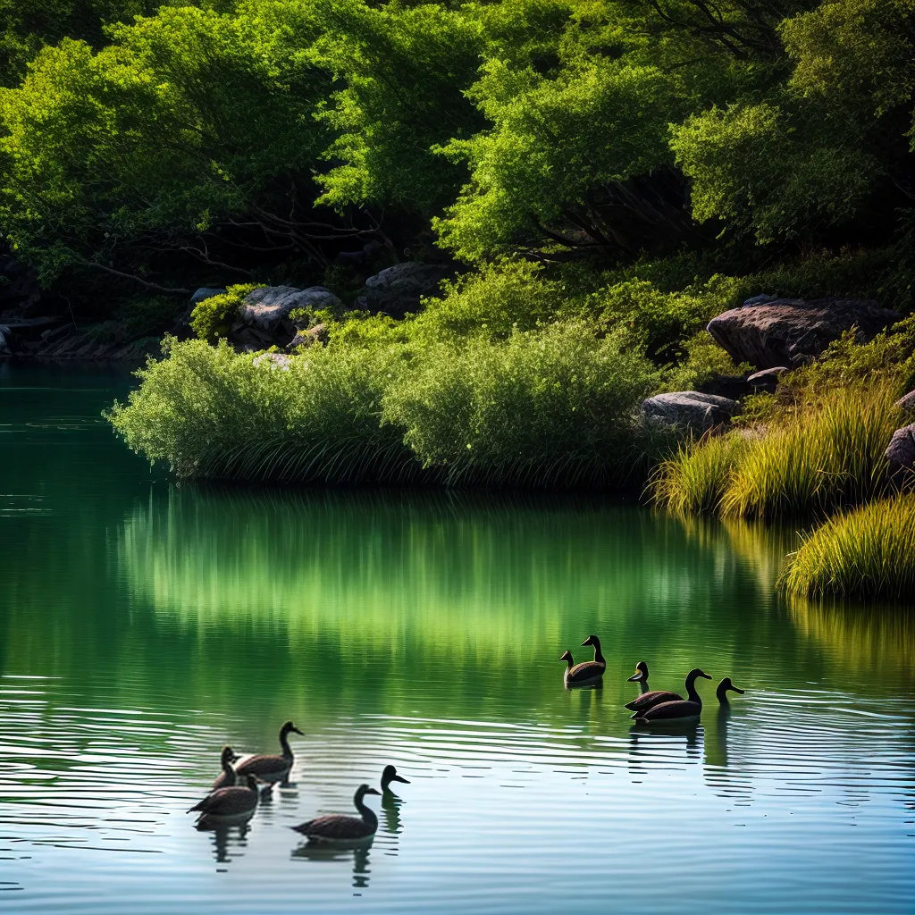 Sonhos com Água e Animais: O que Significam? 4 Fotos natureza lago paz familia patos