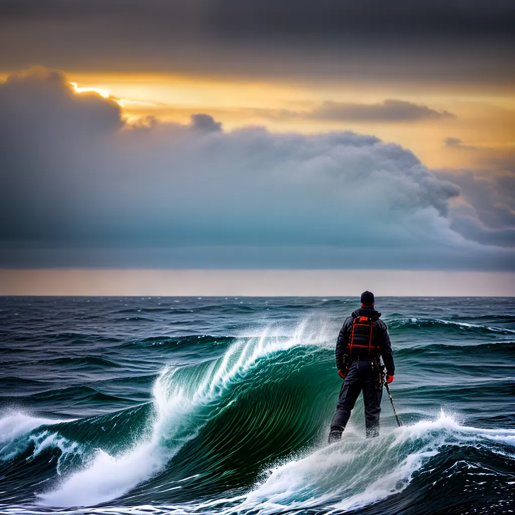 Fotos navegante inverno tempestade mar horizonte