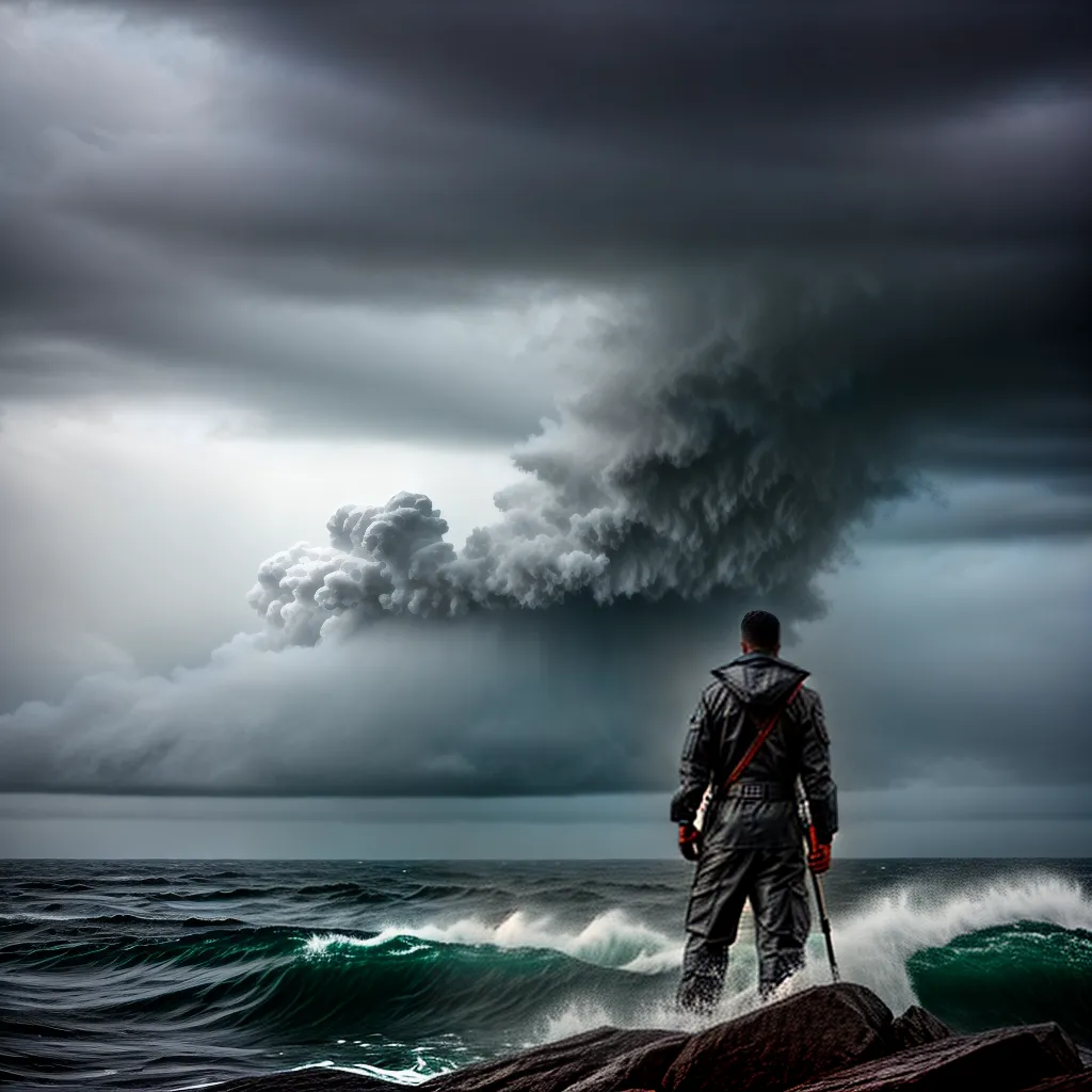 Fotos navegante tempestade mar luz