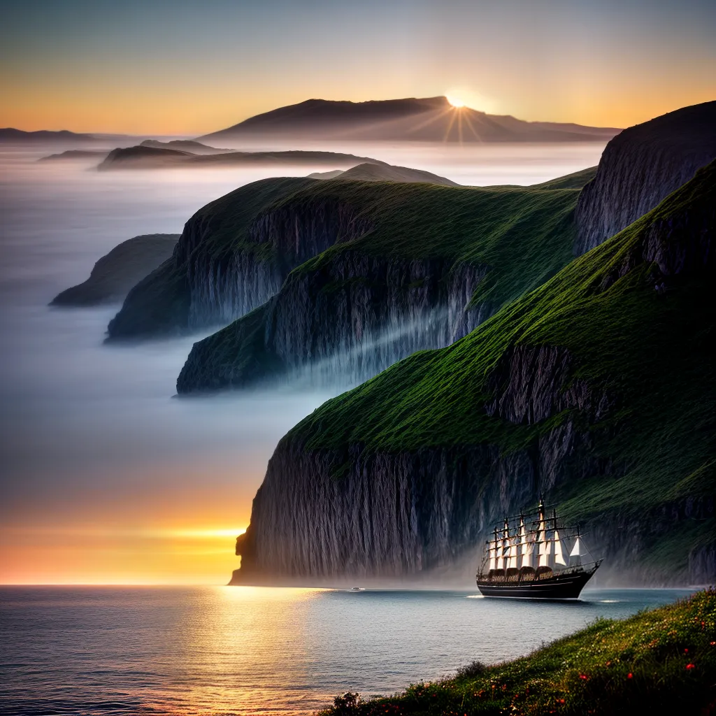 O que significa sonhar com navio e seus mistérios simbólicos 4 Fotos navio aventura por do sol