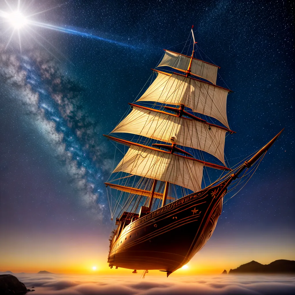 Embarcações nos sonhos: Desvendando o significado de sonhar com navio 2 Fotos navio estrelas jornada paz