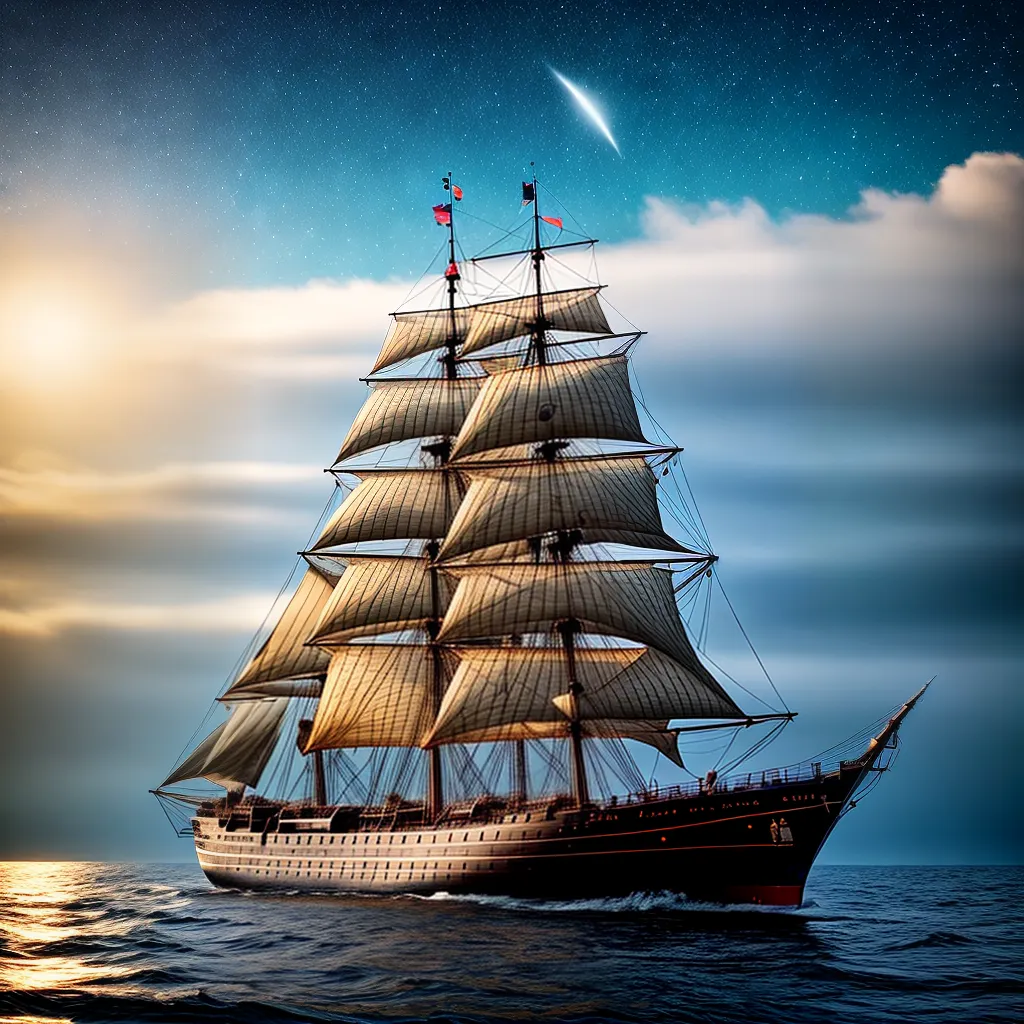 Embarcações nos sonhos: Desvendando o significado de sonhar com navio 4 Fotos navio estrelas mar jornada paz