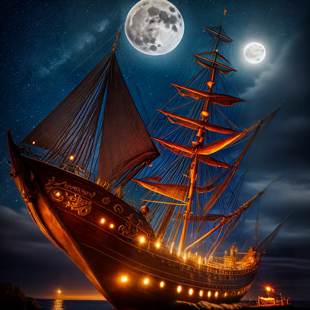 Significado dos Sonhos: Compreendendo a Fascinante Magia Nórdica 2 Fotos navio viking ceu estrelado lua cheia