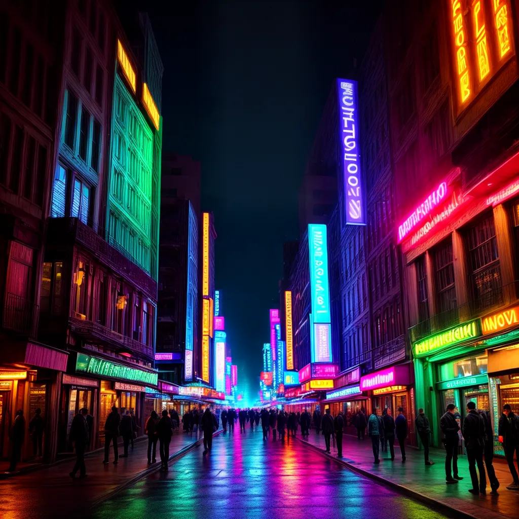 Fotos neon cidade noturna sonhador aventura