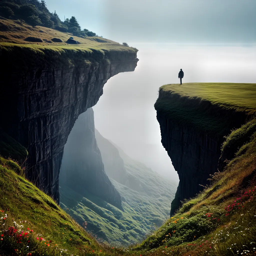 Descubra o Significado de Sonhar com Nevoeiro e Explore seus Mistérios 5 Fotos nevoeiro paisagem pensativo cliff