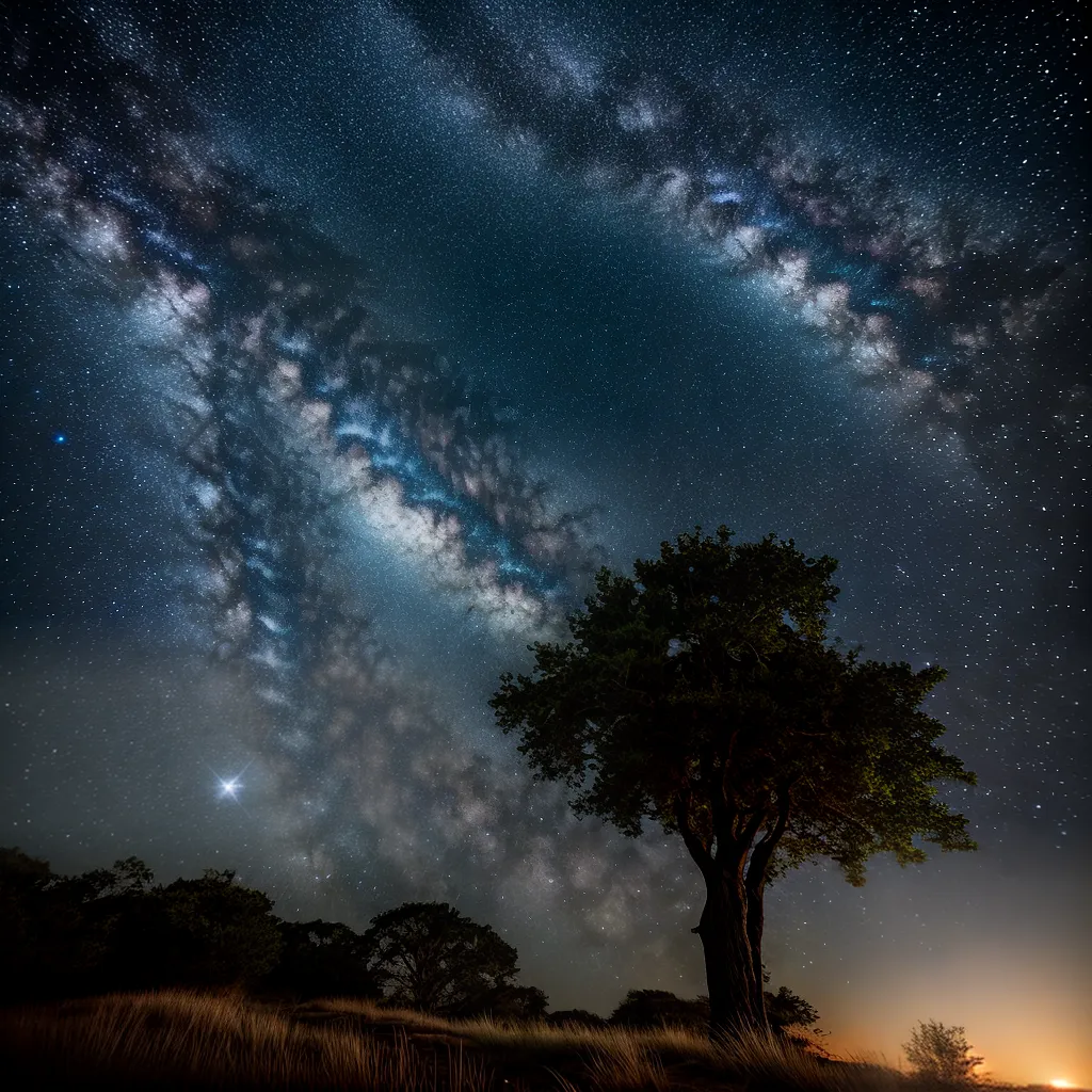 Fotos noite estrelada meteorito misterio