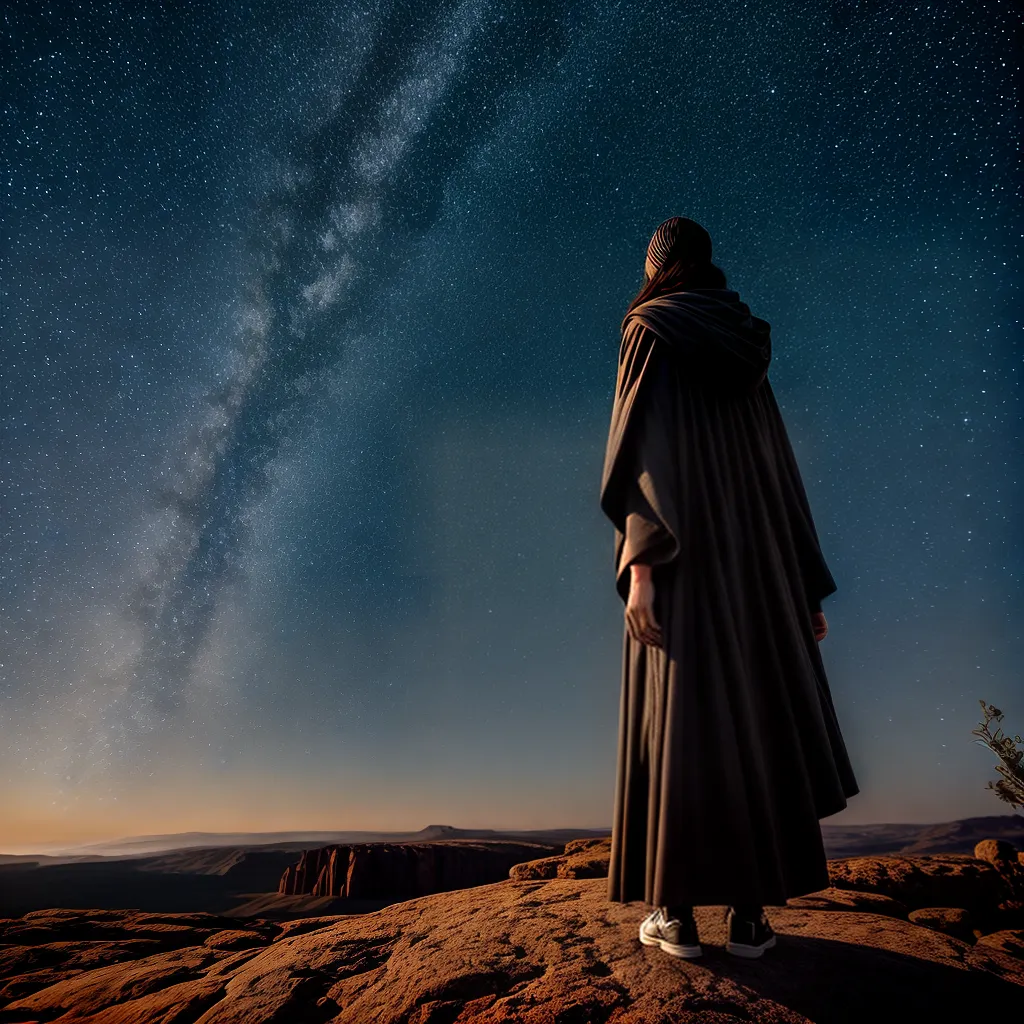 Fotos noite estrelada misterio introspeccao