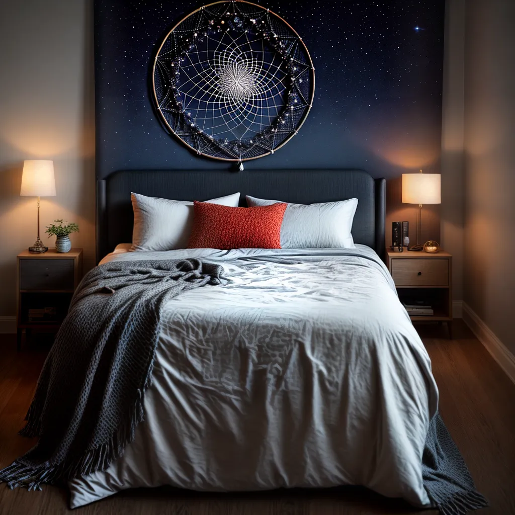 Desvendando a Noctivagância dos Sonhos Noturnos 3 Fotos noite estrelada sonho cama teia