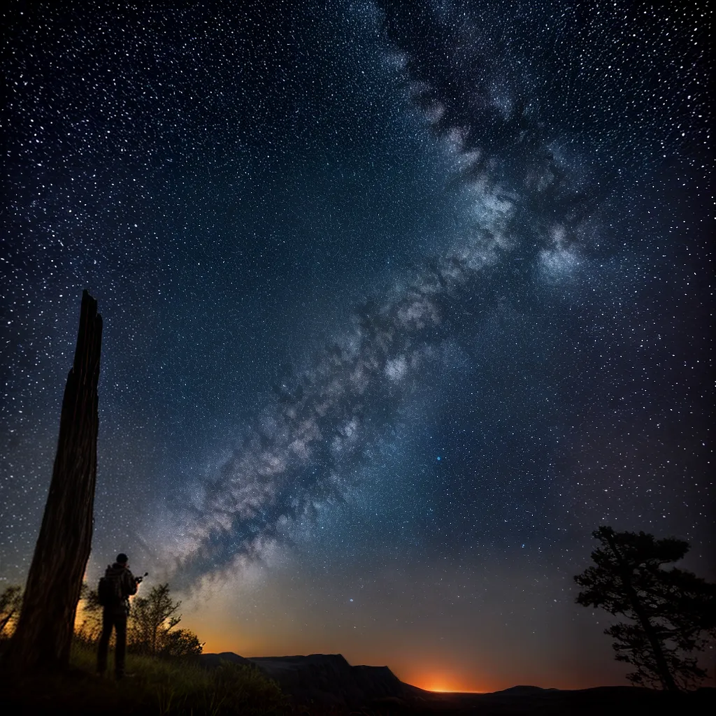 Fotos noite estrelada sonhos cosmicos