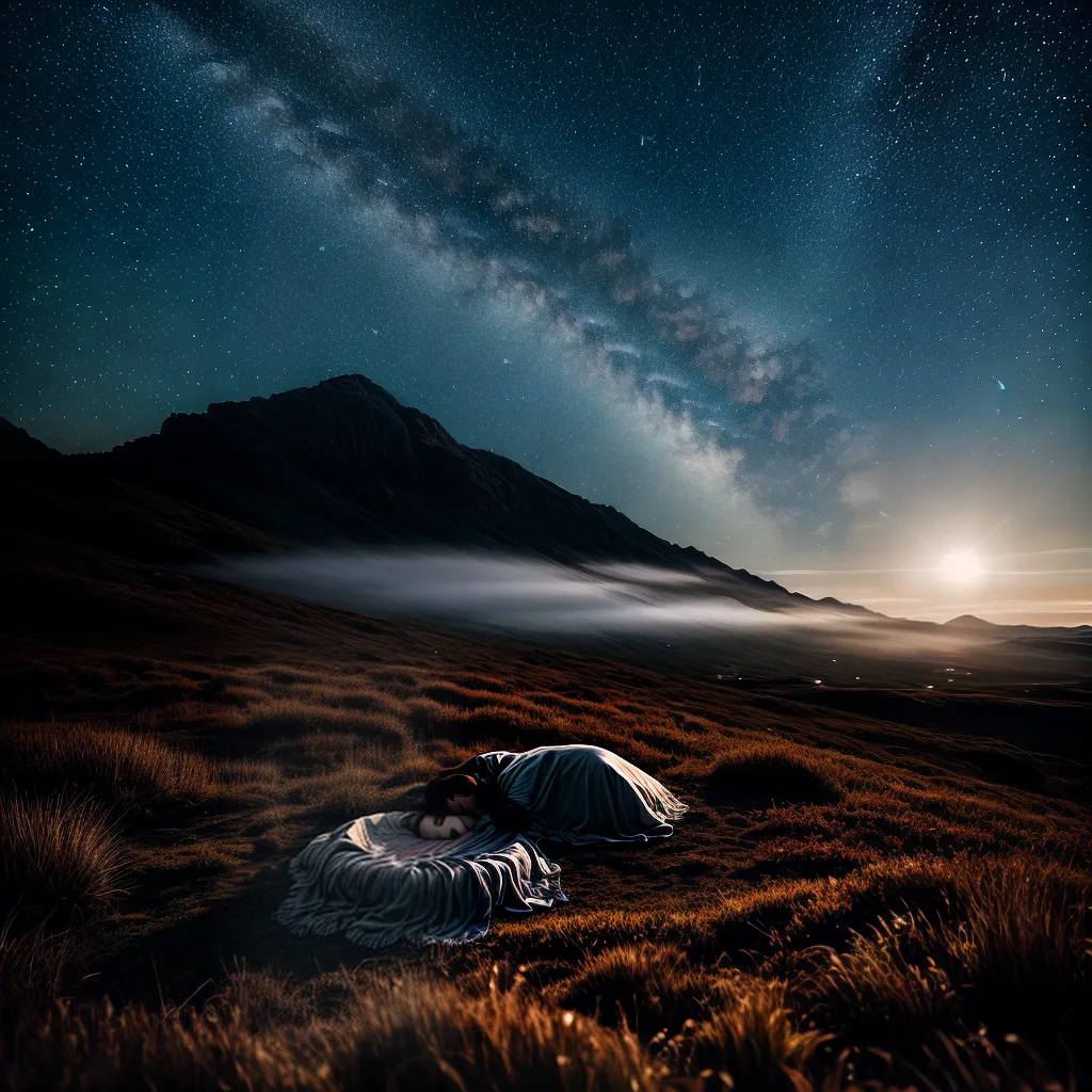 Fotos noite estrelada sono paz