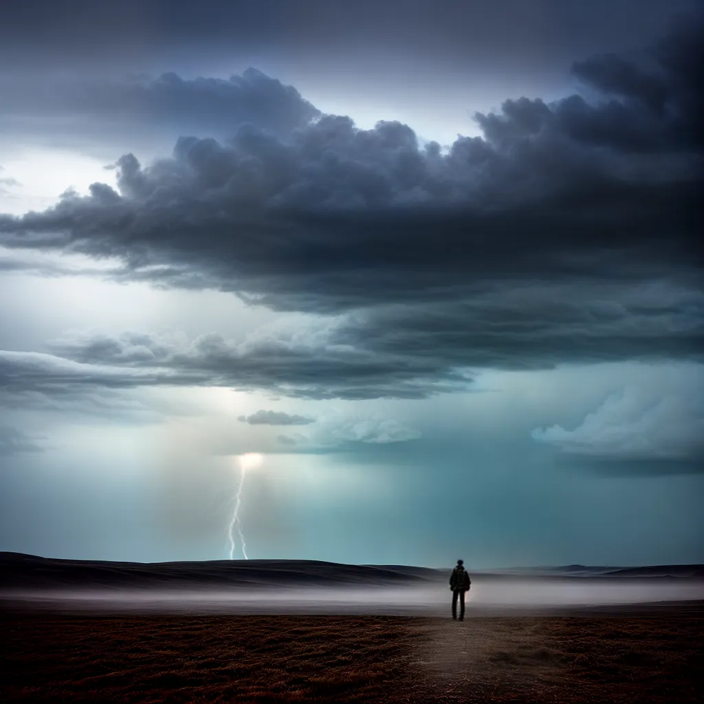 Fotos noite tempestade deserto solidao