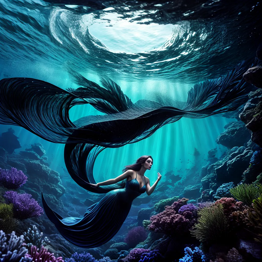 A Simbologia Subaquática dos Sonhos 4 Fotos oceano azul mermaid vortex sonhos medos