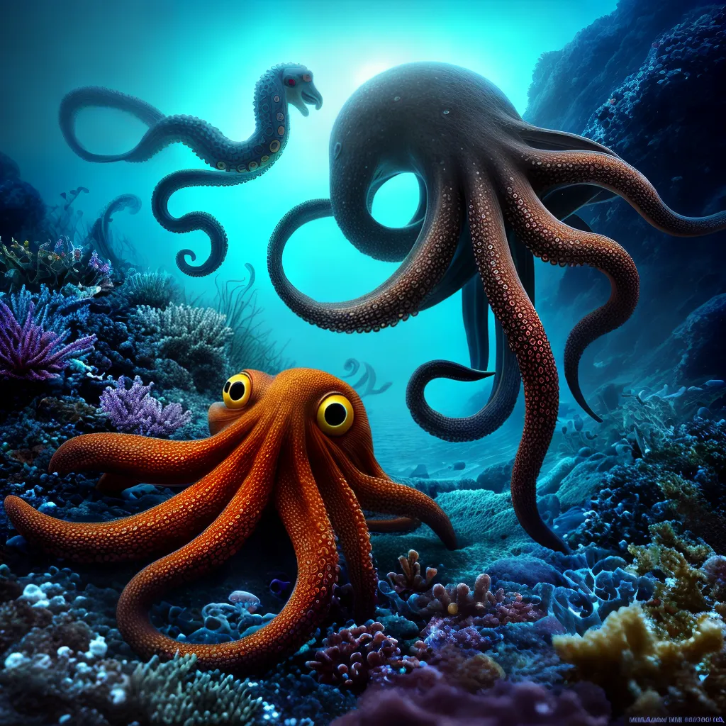 Qual o Significado de Sonhar com Octópodos e Osmose? 3 Fotos oceano octopus brilho osmose