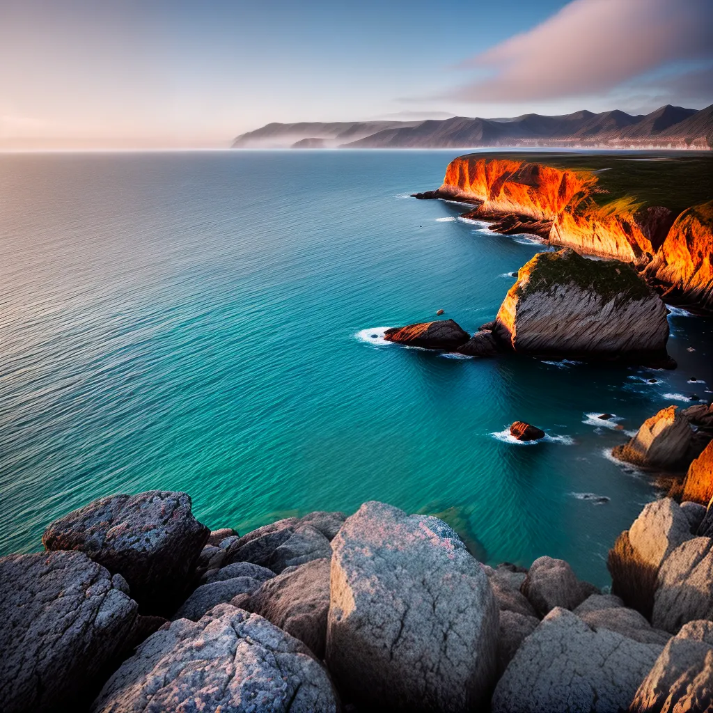 Fotos oceano por do sol serenidade renovacao