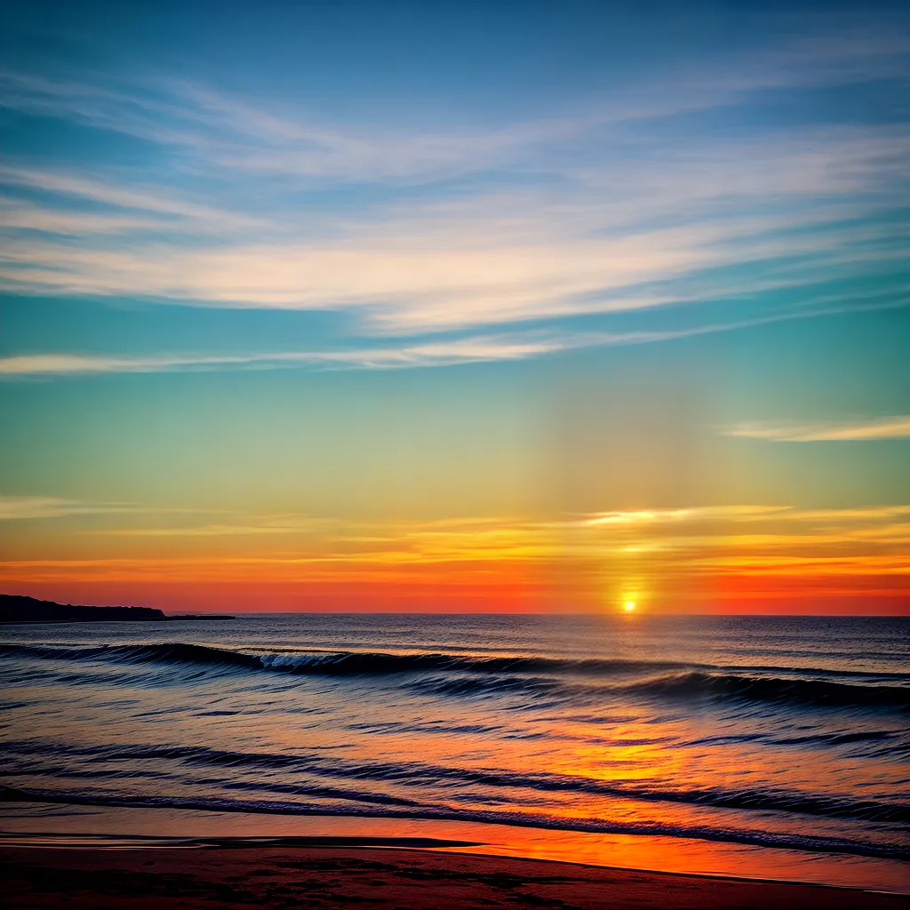 Fotos oceano por do sol veleiro serenidade