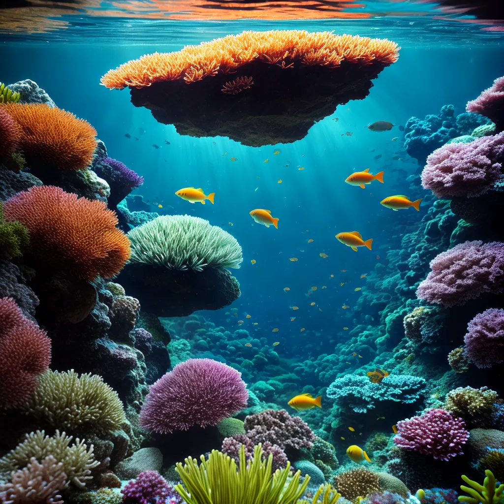 Fotos oceano sereno peixes coloridos vermes marinhos
