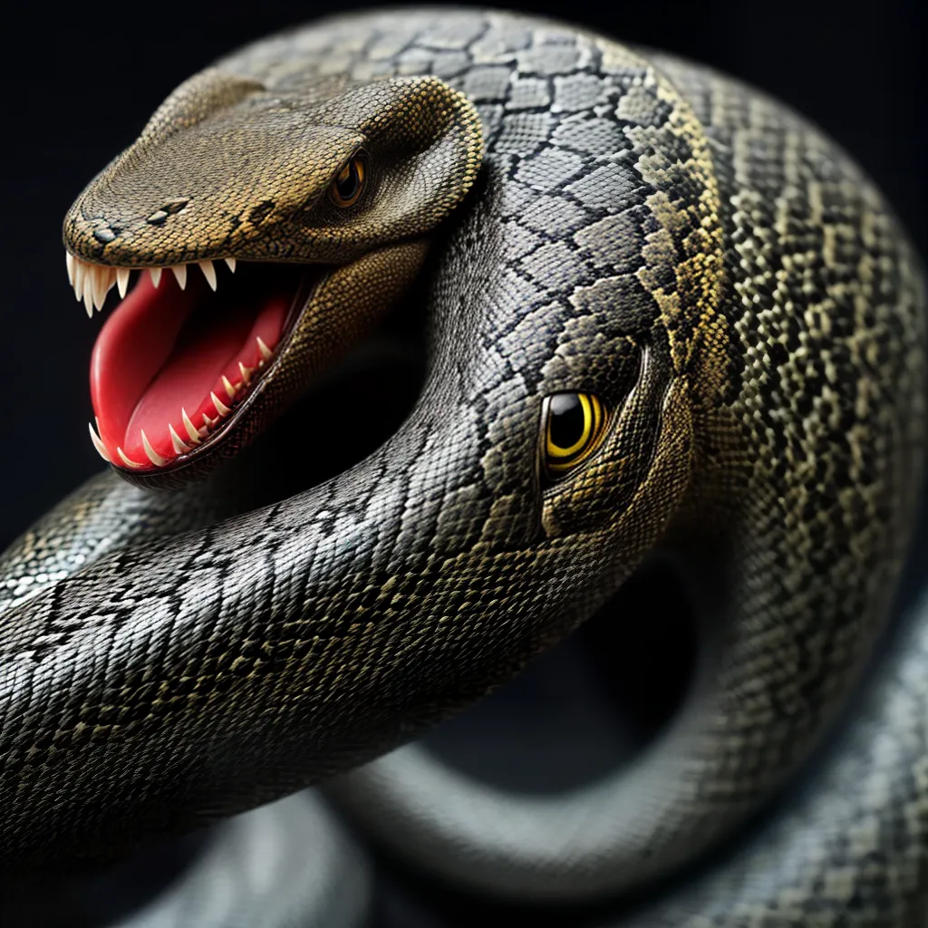 Fotos olhos serpente venenosa hipnotico