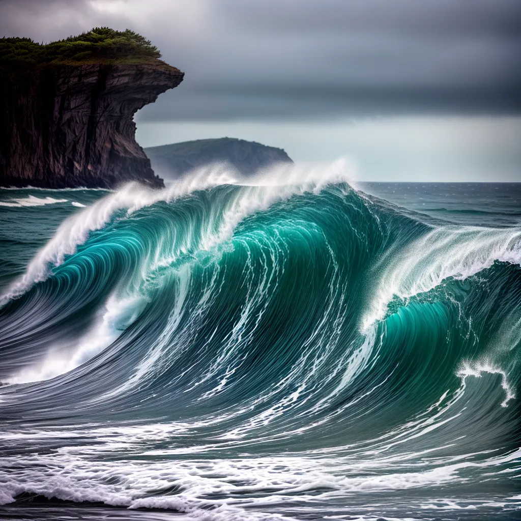 Fotos onda poderosa mar turbulento desafios