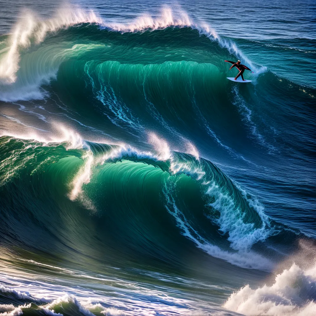 Osada na interpretação: entenda o significado de sonhar com ondas gigantes 4 Fotos onda surfista luta controle