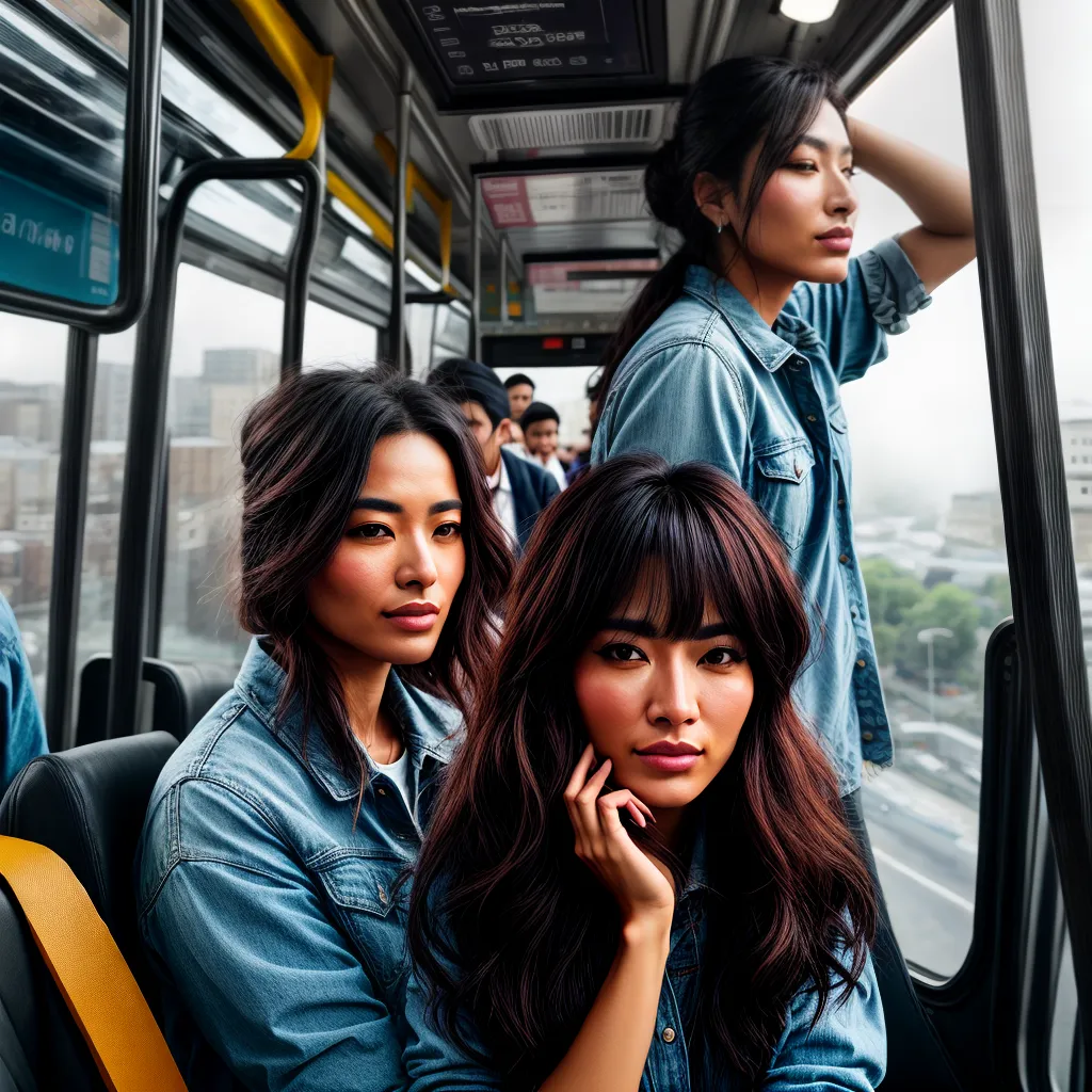 Fotos onibus cidade janela pensativo comunidade