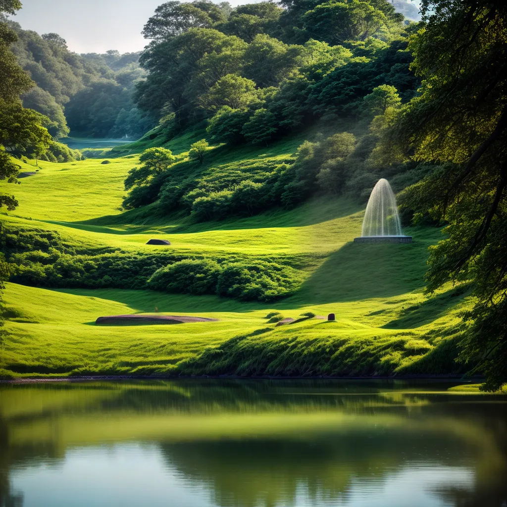 Descubra o Significado dos Sonhos com uma Paisagem Harmoniosa 5 Fotos paisagem serena lago colinas