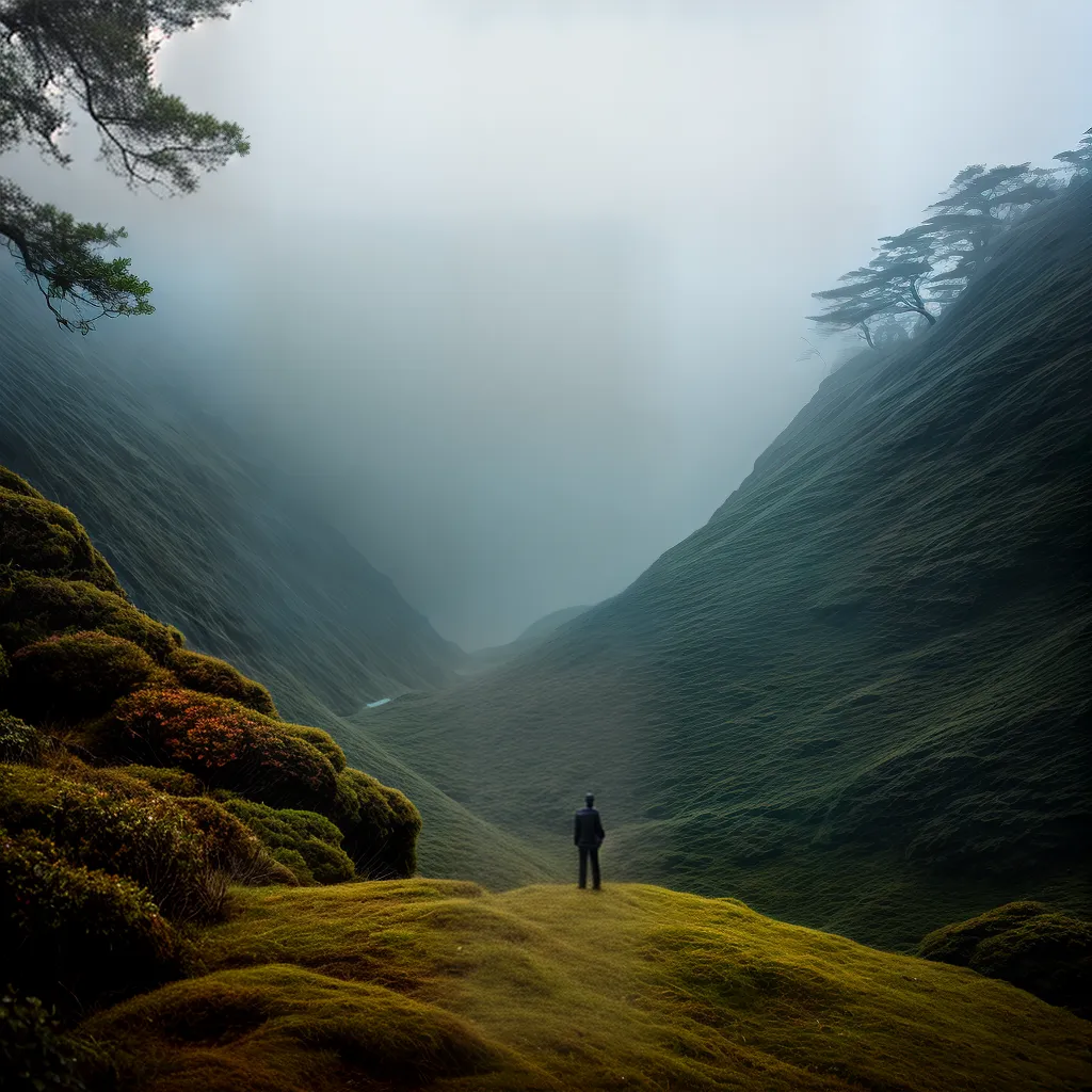 Percepção do Inconsciente: Descubra o Significado de Sonhar. 3 Fotos paisagem sonho misterio figura floresta nevoa