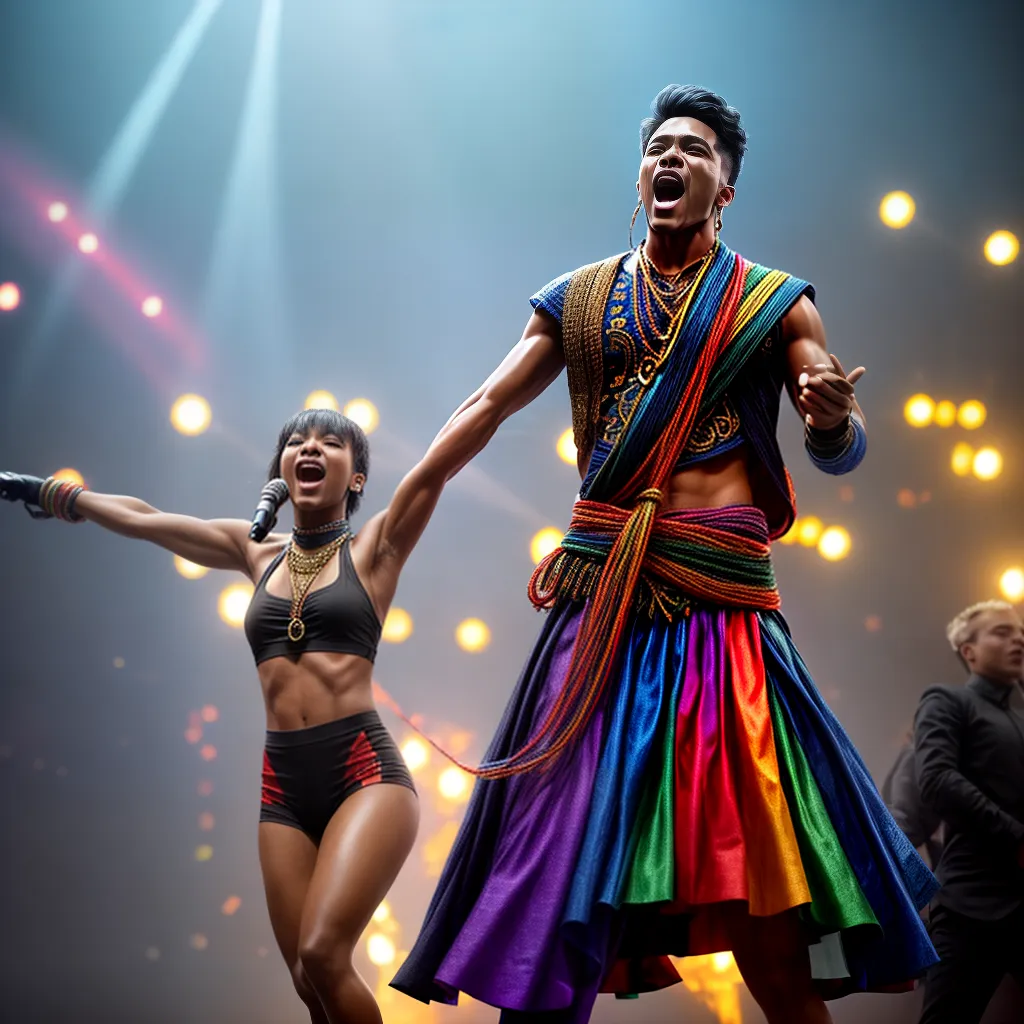 Significado de Sonhar com Cordas Vocais: Comunicação e Autoexpressão. 4 Fotos palco expressao cordas coloridas