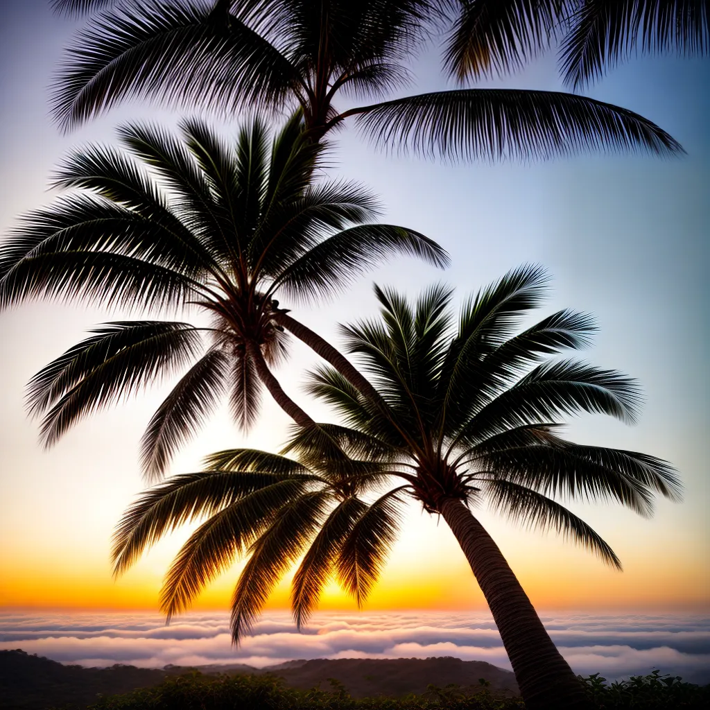 Fotos palm sunset forca resiliencia abundancia