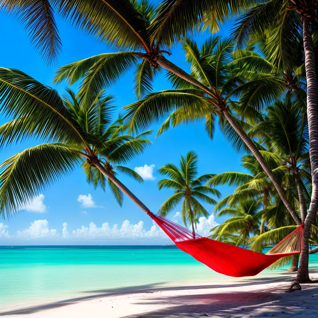 Entendendo o que Significa Sonhar com Destinos Exóticos e Turismo 6 Fotos paraiso tropical aguas cristalinas rede palmeiras 1